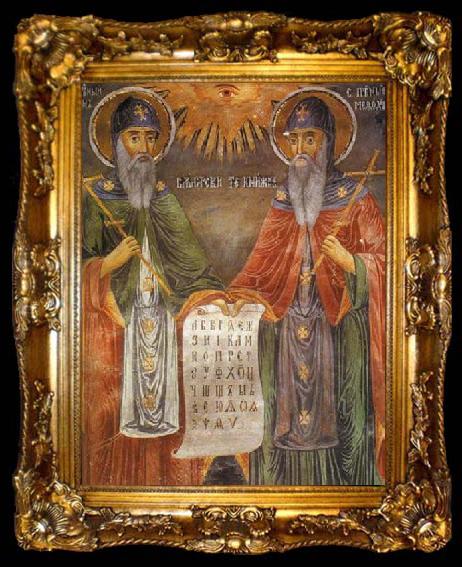 framed  Zahari Zograf Saints Cyril and Methodius, ta009-2